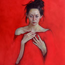 110 - Stephanie Rew - Crimson Heart - Oil on linen - 50x60