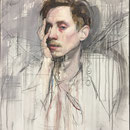 18 - Carl-Martin Sandvold - Untitled - Oil, charcoal and chalk on canvas - 50x60