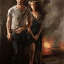 270 - Asun Montejano - "Orfeo y Euridice. El reino de las sombras." - Óleo sobre Lino - 165 x 115
