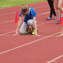 Johanna am Start...