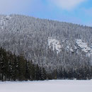 Start der Skitour am Arbersee