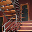 Contemporain hêtre et métal
