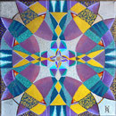 Acryl mit Goldsilberfarben