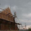 Gerüstaufbau Westseite