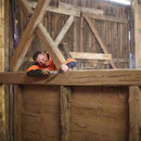 Abbau der Holzwand