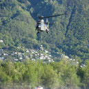 Superpuma im Einsatz zum Waldbrand Gordola