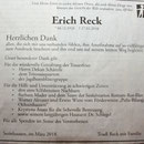 Danksagung Erich Reck - SZ - vom 17.03.2018