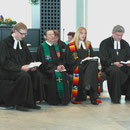 Von links: Prarrer Max v. Egidy, Pfarrerin a.D. Opp aus Lohr, Pfarrerin Gschwender u. Dekan Dr. Breitenbach