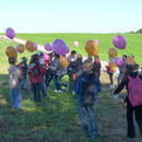 Die Kinder, kurz vor dem Ballonstart