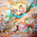 "Stadt in der Toskana" von Olga Dernbach