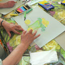 Arbeiten mit Pastellkreide im Workshop