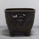 A20．蝋型鋳造 火鉢（二上元威） - 高岡銅器展示館