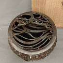 横山豊介作 飾香炉 唐獅子 九谷焼 共箱 C458 NT5 横山豊介作