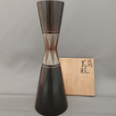 人間国宝 金森栄一 銅器 鋳造象嵌 花瓶 花器 花入 売却済）2023-23．金森映井智（栄一） 象嵌花器 きね型 - 高岡銅器展示館