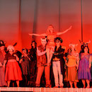 Inna Kalinina (Larina), Michal Kuzma (Hauptmann), Opernchor&Extrachor, Foto: Nils Klinger