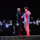 Marian Pop (Onegin), Bassem Alkhouri (Lenskij),Opernchor&Extrachor, Foto: Nils Klinger