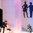 Geani Brad (Malatesta), Ingrid Frøseth (Norina), Krzysztof Borysiewicz (Don Pasquale), Foto: Nils Klinger