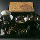 輪島塗の器と盆