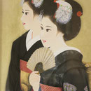 日本画二人舞子