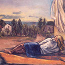 1999 - SUEÑO EN EL ATARDECER (114x146cms.)