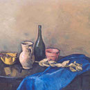 1991 - BODEGÓN CON PAÑO AZUL (71c100cms.)