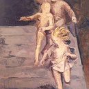 1973 - SALIDA DEL COLEGIO (146x114cms.)