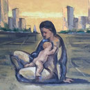 1991 - MATERNIDAD EN LA CIUDAD (72x100cms.)