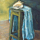 1987 - BANQUETA Y CARACOLA (100x73cms.)