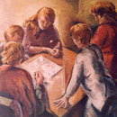 1980 - JUGANDO AL PARCHÍS (97x130cms.)