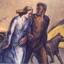 1990 - NOVIOS EN LA CARRETERA (114x146cms.)