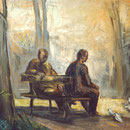 1989 - ATARDECER EN EL PARQUE (Colección privada) (97x133cms.)