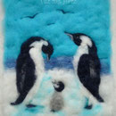 WOLLBILD PINGUINE - FILZ MIT HERZ FILZBILDER