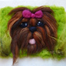 WOLLBILD YORKSHIRE TERRIER - FILZ MIT HERZ FILZBILDER