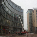 Glasreinigung bei Schnee