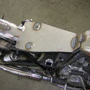 Yamaha SR 500 Umbau von MB Cycles. Angeliefert wurde nur eine Eisenplatte die noch gepolstert und bezogen werden muss.