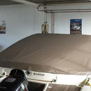 Persenning für Motorboot aus PVC Material neu angefertigt.