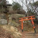 ゴルフ場側からの交野山直下