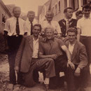l.o. Emil Werner, Werner Ohmer, Adam Engler, Günther Stadler, Herrmann Kaufmann, l.v. Eugen Seeber, Oskar Kästel, Heinz Gruber 