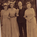 Ehrendamen beim 160jährigen Jubiläum 1951; Katharina Seithel, Hildegunde Sprißler, Resel Nebel