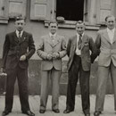 v.r. Otto Weber, Ludwig Sprißler, Willi Hoffmann und ... 