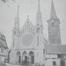 1870 erbaute Kirche mit dem alten Rathaus (Bild vor 1879)