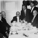 v.l. Franz kästel, Thomas Engler, Chritoph Wächtler, Wilhelm Ohmer, Bürgermeister Karl Schneider und Alfons Manger, Jean Rößler und Anna Manger