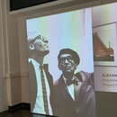 Walter Gropius (rechts) mit Bauleiter Alexander Cvijanovic 