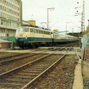 110 317 Bw Dortmund Bbf mit InterRegio Richtung Frankfurt in Weidenau am 1. November 1990