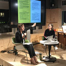 Mit Camille Luscher im Kulturhaus Kosmos 2018 (Foto: Zorka Ciklaminy)