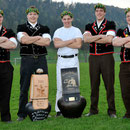 Emmentalerkranzgewinner vl. Beat Salzmann, Christian Gerber, Damian Gehrig, Adrian Gäggeler, Mathias Wiedmer