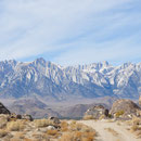 Granitgipfel der Sierra Nevada vom Owens Valley aus, Owens Valley Ca