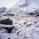 Frostige Morgenstimmung beim Aufstieg, Val Surplattas, Disentis, GR