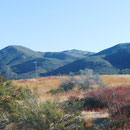 Blick hinauf in die Cahuilla Mountains, Riverside County, CA