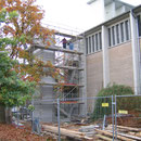 Weiterarbeit am Treppenhaus